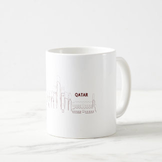 Meine Heimat Katar – Minimalistisches Design Kaffeetasse