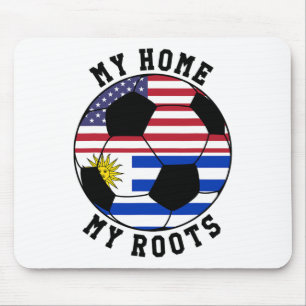 Meine Heimat meine Wurzeln Uruguay Flagge Fußball  Mousepad