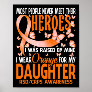 Meine Helden ich Orange für meine Tochter Rsd Crps Poster