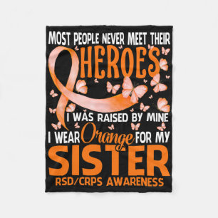Meine Helden trage ich Orange für meine Schwester Fleecedecke