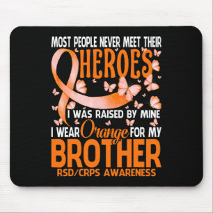 Meine Helden trage ich Orange für meinen Bruder Rs Mousepad