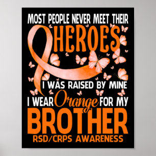 Meine Helden trage ich Orange für meinen Bruder Rs Poster