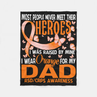 Meine Helden trage ich Orange für meinen Vater Rsd Fleecedecke