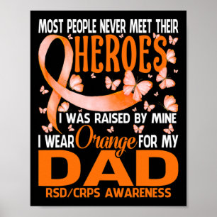 Meine Helden trage ich Orange für meinen Vater Rsd Poster