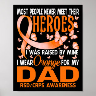 Meine Helden trage ich Orange für meinen Vater Rsd Poster