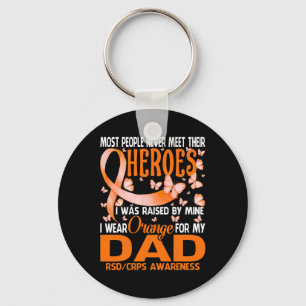 Meine Helden trage ich Orange für meinen Vater Rsd Schlüsselanhänger