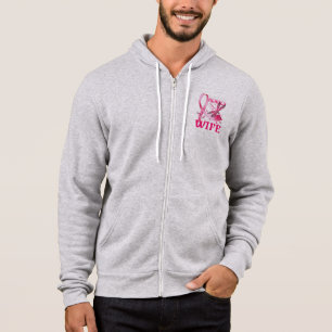 Meine Helden tragen Rosa für meine Ehefrau Brustkr Hoodie