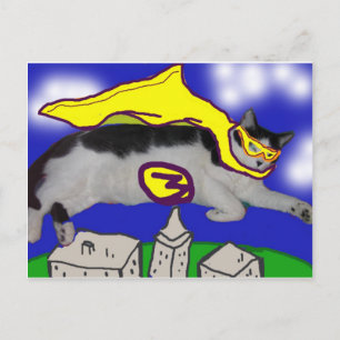 Meine Heldenkatze Postkarte