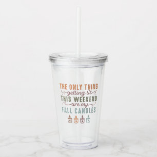Meine Herbstkerzen bekommen Acryltrinkbecher