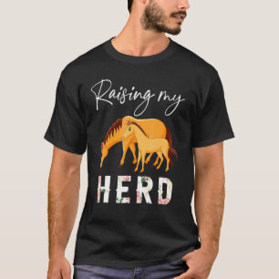 Meine Herde floral Pferd Happy Muttertag weit T-Shirt