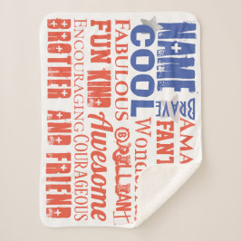 Meine Hero-Qualitäten Typografie USA-Flagge Sherpadecke