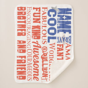 Meine Hero-Qualitäten Typografie USA-Flagge Sherpadecke