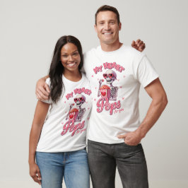 Meine Herz-Pop für dich" Niedliches Popcorn-Design T-Shirt