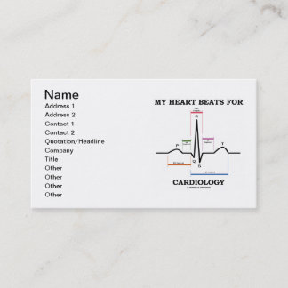 Meine Herz-Schläge für Kardiologie (ECG/EKG) Visitenkarte
