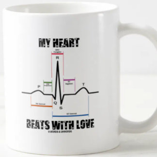 Meine Herz-Schläge mit Liebe (Elektrokardiogramm) Tasse