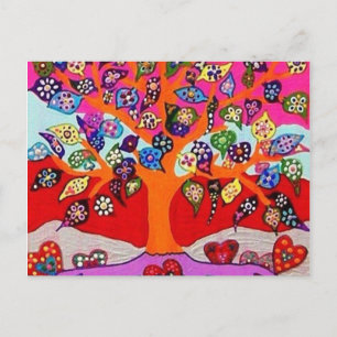 Meine herzlichen Blume für dich Baum des Lebens Postkarte