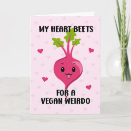 Meine Herzrüben für eine Vegane Weido-, Valentinen Karte