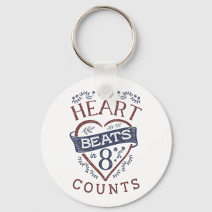 Meine Herzschläge in 8 Counts Tanz Schlüsselanhänger
