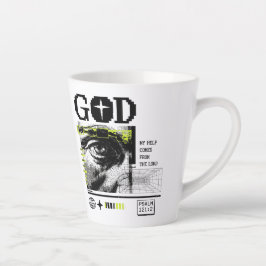 Meine Hilfe kommt vom Herrn Psalm 121:2 Retrowave Milchtasse