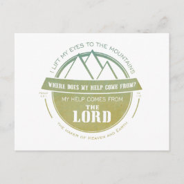 Meine Hilfe kommt vom Herrn, Verse für grüne Logos Postkarte