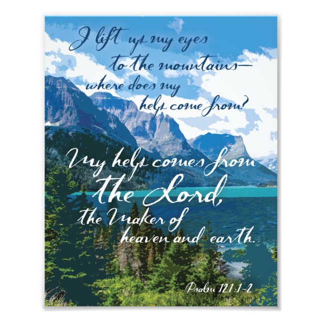 Meine Hilfe kommt vom Lord Psalm 121 Art Fotodruck (Vorne)