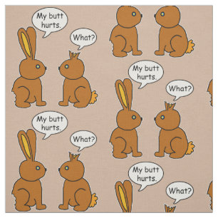 Meine HinternHurts! - Was? Häschen-Muster Stoff