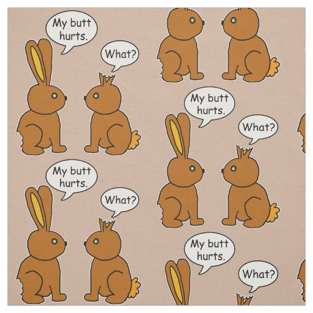 Meine HinternHurts! - Was? Häschen-Muster Stoff (Muster)