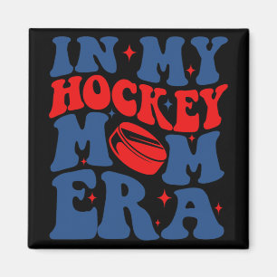 Meine Hockey-Mama Era Groovy Ice Hockey Mama Mama  Magnet