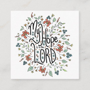 Meine Hoffnung ist in der LORD-Abschlusskarte Begleitkarte