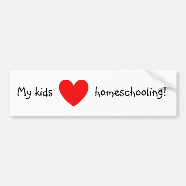 Meine homeschooling KinderLiebe! Autoaufkleber (Vorne)