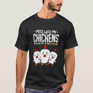 Meine Hühner-Bauer Tierzitate T-Shirt