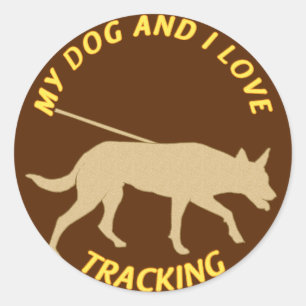 Meine Hunde-und i-Liebe-Spurhaltung Runder Aufkleber