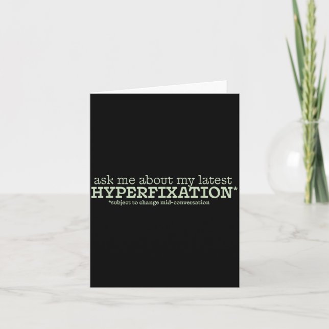 Meine Hyperfixierung Karte (Vorderseite)