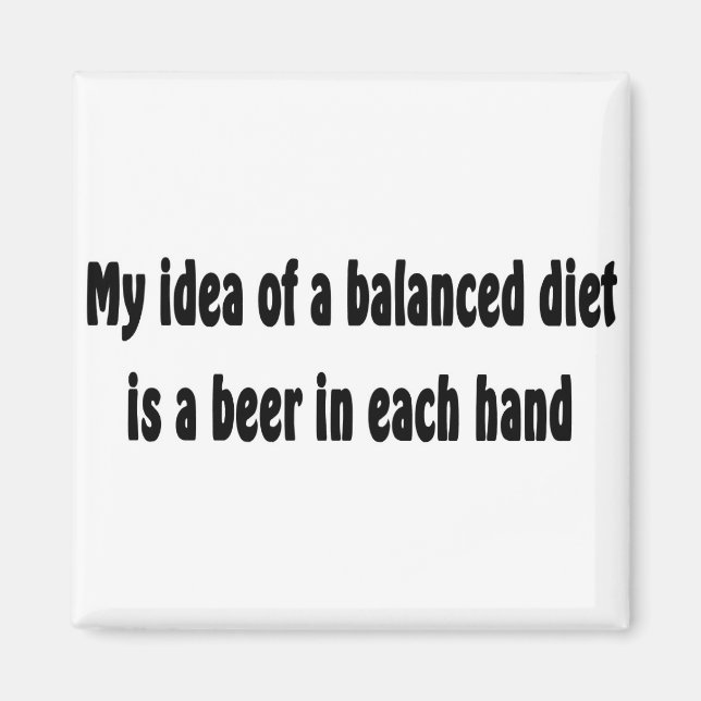 Meine Idee einer ausgewogenen Ernährung ist ein Bi Magnet (Vorne)