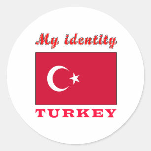 Meine Identität die Türkei Runder Aufkleber