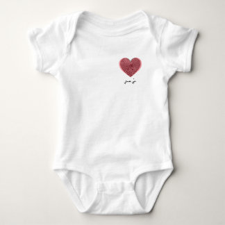 Meine Identität – Herz-Fingerabdruck-Design Baby Strampler