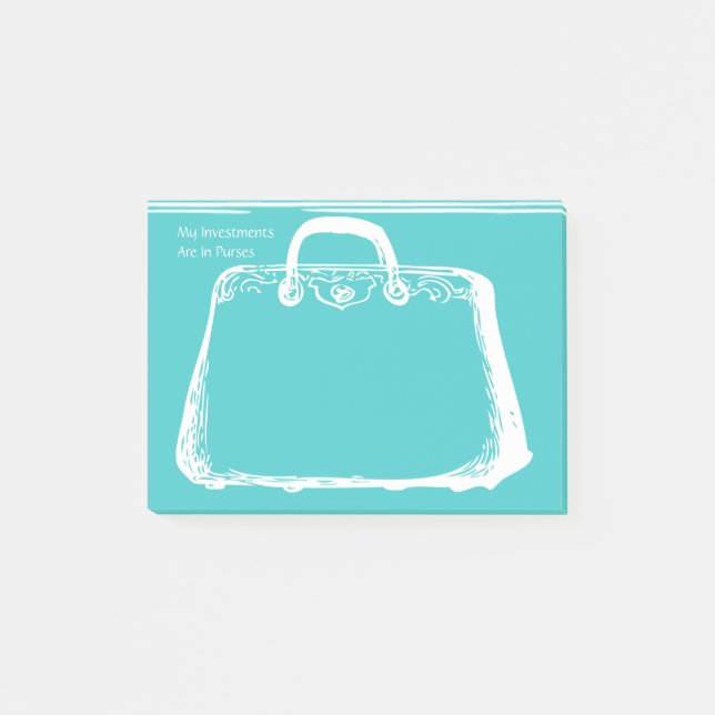 Meine Investitionen sind in den Geldbeuteln Post-it Klebezettel (Vorderseite)