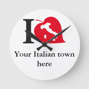 Meine italienische Stadtwache Runde Wanduhr