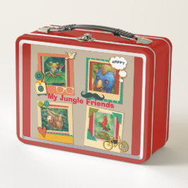 Meine Jungle Friends Fun Retro Metal Lunchbox