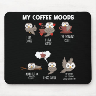 Meine Kaffeemöglichkeiten Owl Liebt Kaffeegenuss Mousepad