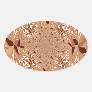 Meine Kaffeestube am Morgen Ovaler Aufkleber