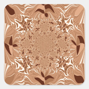 Meine Kaffeestube am Morgen Quadratischer Aufkleber