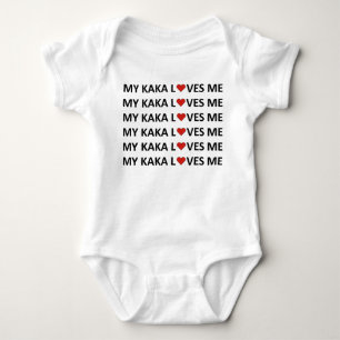 MEINE KAKA LIEBEN ME - RED HEART Baby Bodysuit Strampler
