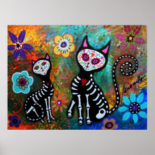 MEINE KATZDIA DE LOS MUERTOS POSTERS POSTER