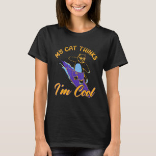 Meine Katze findet mich cool Katze Männer Frau T-Shirt