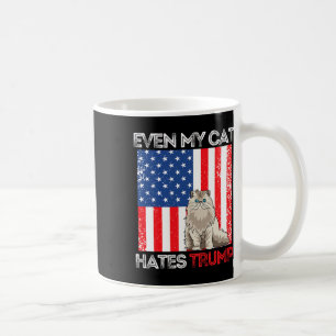 Meine Katze hasst Trump gegen Trump American Flag Kaffeetasse