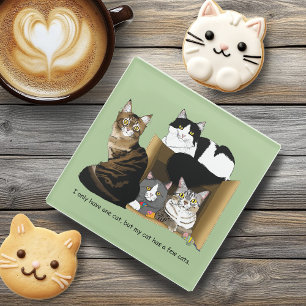 Meine Katze hat Katzen Glasuntersetzer