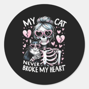 Meine Katze hat mein Herz nie gebrochen Lustiger S Runder Aufkleber