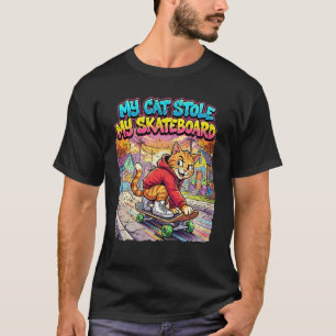 Meine Katze hat mein Skateboard gestohlen Lustige  T-Shirt