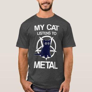 Meine Katze hört auf metall-komische Katzen T-Shirt